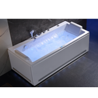 Arris Infinity Pravia ars-M1812 White Massage Bathtub 1700 × 800 × 630mm with 14 Massage Jets, Waterfall & LED Lighting