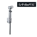 Saniware SWSB-ABS-362 Chrome ABS Bidet Spray Set with Holder and 1.2m Flexible Hose Suitable for: Toilets and Bathrooms Requiring Personal Hygiene and Rinsing