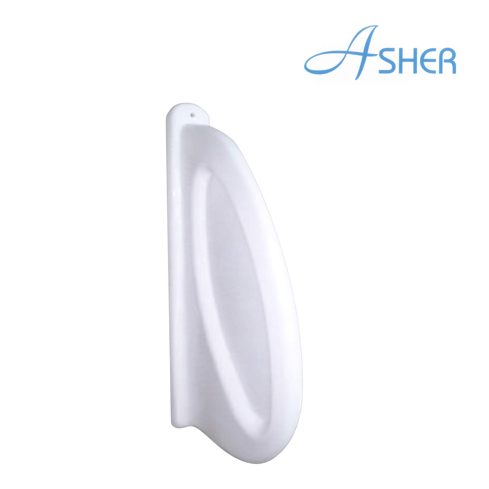 Asher UD 2 Wall Hung Urinal Partition Urinal Divider 360W x 800H mm Ceramic Gloss Finish Partition Panel With Bracket