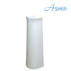 Asher LD-11 Full Pedestal Gloss White Ceramic Suitable for Ceramic Basin For Bathroom Use
