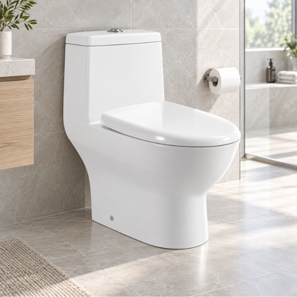 Saniware WC-2076 680mm One-Piece Washdown Toilet Bowl Sinki Tandas Bilik Mandi S-Trap 250mm / P-Trap 180mm Roughing-In