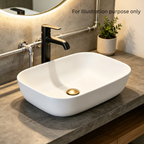 Saniware WB-493 MW 495mm Ceramic Matt White Above Counter Art Basin Sinki Tandas Bilik Mandi For Modern Vanity, Feature Bathroom & Renovation Projects