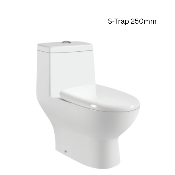 Saniware WC-2076 680mm One-Piece Washdown Toilet Bowl Sinki Tandas Bilik Mandi S-Trap 250mm / P-Trap 180mm Roughing-In
