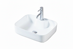 DOCASA 1092A 520mm Ceramic White Counter Mounting Basin Sinki Tandas Bilik Mandi For Bathroom,Dining Area,Outdoor Murah
