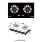 LIVINOX L-Shaped Kitchen Cooker Hood & Gas Hob Combo – LCH-SUGI DC-90FB