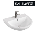 Saniware WB-207 490mm Ceramic White Wall Hung Basin Sinki Tandas Bilik Mandi For Bathroom, Family Bathroom, Modern Home & Renovation Works