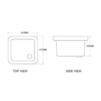 Asher LS 3 410MM Rectangle White Ceramic Utility Lab White Basin Sink Sinki Lab Pedicure Sink For Bathroom Use