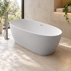 Arris Infinity ars-D8371 White Super Slim One-Piece Freestanding Bathtub 1700 × 800 × 610mm