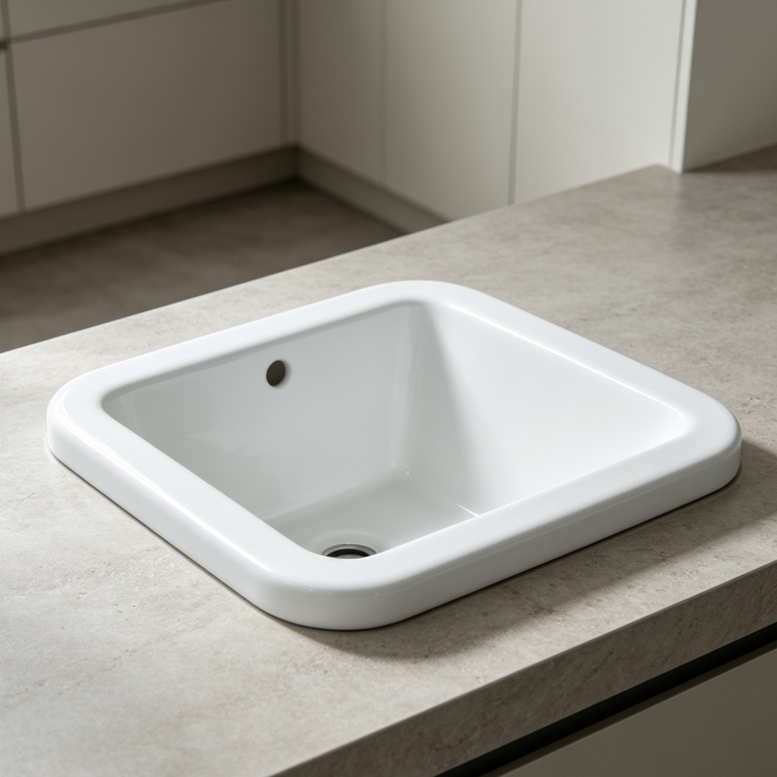 Asher LS 3 410MM Rectangle White Ceramic Utility Lab White Basin Sink Sinki Lab Pedicure Sink For Bathroom Use