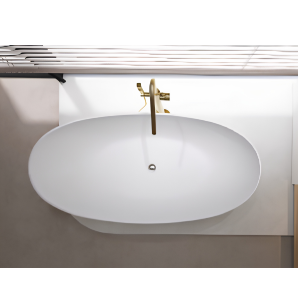 Arris Infinity ars-D8371 White Super Slim One-Piece Freestanding Bathtub 1700 × 800 × 610mm