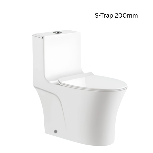 Saniware WC-2092A 710mm One-Piece Washdown Toilet Bowl Sinki Tandas Bilik Mandi S-Trap 250mm / P-Trap 180mm Roughing-In