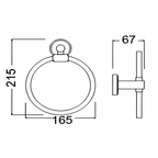 Onimi 2308A 165mm Wall-Mounted Matt Finish Stainless Steel Towel Ring