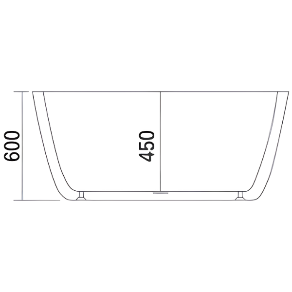 Arris Infinity Vila Nova ars-34 White One-Piece Freestanding Bathtub 1700 × 800 × 600mm – Chrome, Black or Gunmetal Fittings