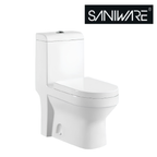 Saniware WC-2095A 710mm One-Piece Washdown Toilet Bowl Sinki Tandas Bilik Mandi S-Trap 250mm / P-Trap 180mm Roughing-In