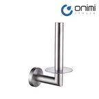Onimi 2307E Wall-Mounted Brushed Stainless Steel Finish Extra Toilet Paper Holder