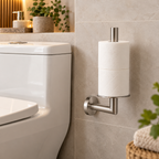Onimi 2307E Wall-Mounted Brushed Stainless Steel Finish Extra Toilet Paper Holder