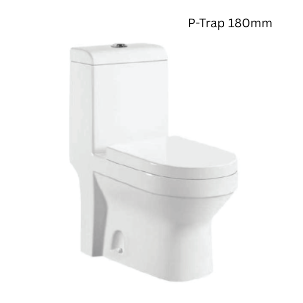 Saniware WC-2095A 710mm One-Piece Washdown Toilet Bowl Sinki Tandas Bilik Mandi S-Trap 250mm / P-Trap 180mm Roughing-In