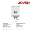 Joven JSV25 Vertical Storage Water Heater 25 Litres (5.5 Imp. Gals) 3.0KW Compact Vertical Design