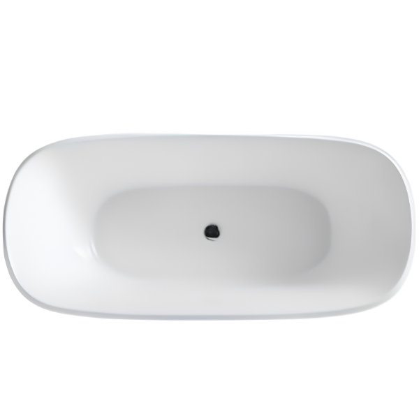 Arris Infinity ars - D8302 Tucano 1500mm / 1700mm White One-Piece Freestanding Bathtub For Spacious Bathrooms