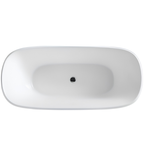 Arris Infinity ars - D8302 Tucano 1500mm / 1700mm White One-Piece Freestanding Bathtub For Spacious Bathrooms