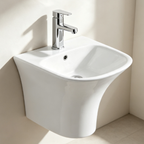 Saniware WB-210 480mm Ceramic White Wall-Hung Basin Sinki Tandas Bilik Mandi For Compact Bathroom, Powder Room & Renovation Projects