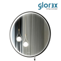 Glorex GLC RD70A402- HSLED(BK) Round LED Bathroom Mirror 700 x 40 (T) mm Black Aluminium Frame Front LED Light