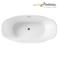 Arris Infinity ars-D8322-170 Varina 1700mm White One-Piece Freestanding Oval Soaking Bathtub for Adults