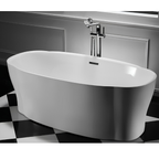 Arris Infinity ars-D8322-170 Varina 1700mm White One-Piece Freestanding Oval Soaking Bathtub for Adults