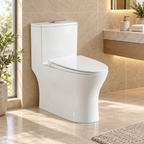Saniware WC-2100 670mm Rimless One-Piece Washdown Toilet Bowl Sinki Tandas Bilik Mandi with UF Seat Cover S-Trap 200/250mm / P-Trap 180mm Roughing-In