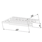 Onimi S1415M 625mm Wall-Mounted Matt Finish Towel Shelf with Towel Rail