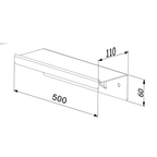 Onimi S1412M 500mm Wall-Mounted Matt Finish Flat Bathroom Shelf -