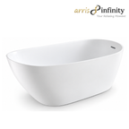 Arris Infinity ars-D8382 Terceira 1480mm / 1680mm White One-Piece Freestanding Oval Soaking Bathtub