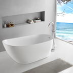 Arris Infinity ars-D8382 Terceira 1480mm / 1680mm White One-Piece Freestanding Oval Soaking Bathtub