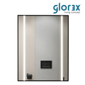 Glorex GLC SR7090A281HSLED(BK) Rectangular LED Mirror 700×900mm Black Aluminium Frame Front LED Light