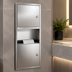Onimi ZX204C 350 × 1215 × 140mm Stainless Steel 304 Concealed Paper Towel Dispenser & Disposal Bin – Tall