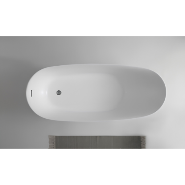Arris Infinity ars-D8382 Terceira 1480mm / 1680mm White One-Piece Freestanding Oval Soaking Bathtub