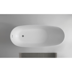 Arris Infinity ars-D8382 Terceira 1480mm / 1680mm White One-Piece Freestanding Oval Soaking Bathtub