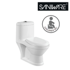 Saniware WC-B01 520mm Children One-Piece Washdown Toilet Bowl Sinki Tandas Kanak-Kanak Bilik Mandi S-Trap 200mm Roughing-In