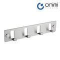Onimi S1440M 287mm 4 Hooks – Matt Stainless Steel Wall Mounted Bathroom Robe & Towel Hook Rack