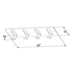 Onimi S1440M 287mm 4 Hooks – Matt Stainless Steel Wall Mounted Bathroom Robe & Towel Hook Rack