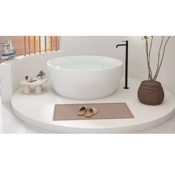 Arris Infinity Circle ars - M1008 1600mm White One-Piece Round Freestanding Soaking Bathtub