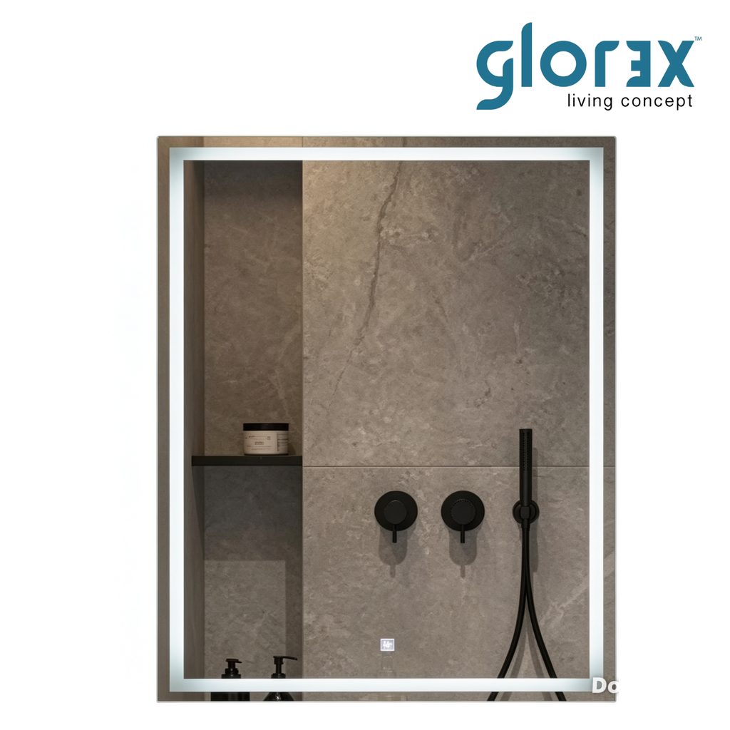 Glorex GLC 1001N(LED-NC1) LED Bathroom Mirror 500×700mm Frameless Front + Back LED Light