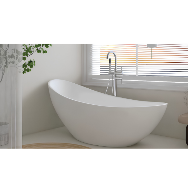 Arris Infinity ars-M1069-7 1700mm White One-Piece Freestanding Slipper Soaking Bathtub