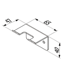 Onimi S1410M 65mm Twin Hook – Matt Stainless Steel Wall Mounted Bathroom Robe & Towel Hook