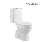 Saniware WC-2110A 640mm Ceramic Two-Piece Washdown Toilet Bowl Sinki Tandas Bilik Mandi S-Trap 200mm / 250mm Roughing-In