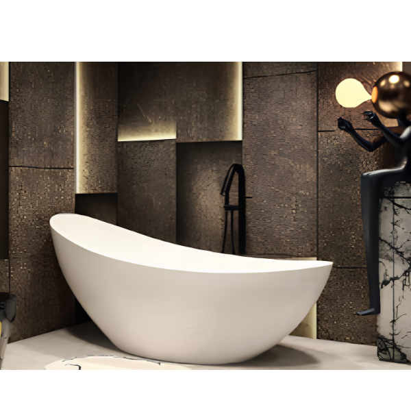 Arris Infinity ars-M1069-7 1700mm White One-Piece Freestanding Slipper Soaking Bathtub
