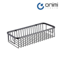 Onimi OM231312-MG 300mm Straight Wire Bathroom Basket – SUS304 Stainless Steel Metal Gun Finish Wall Mounted Shower Storage Rack