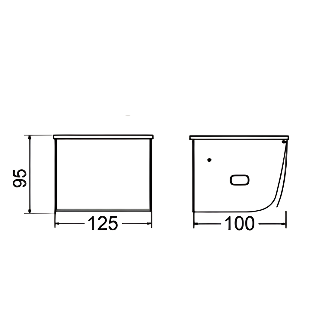 Onimi A138B 125 × 95 × 100mm Stainless Steel 304 Anti-Splash Exposed Single Toilet Paper Roll Holder – Wall Mounted