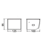 Onimi A138B 125 × 95 × 100mm Stainless Steel 304 Anti-Splash Exposed Single Toilet Paper Roll Holder – Wall Mounted