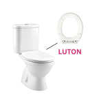 O Shape 450mm Soft Close Luton Seat & Cover Thin Profile - Replacement Seat & Cover For Luton